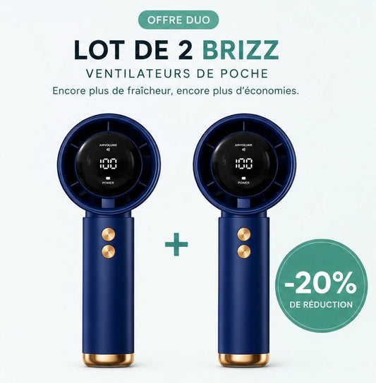 Lot de 2 Brizz ventilateurs bleu nuit -20%