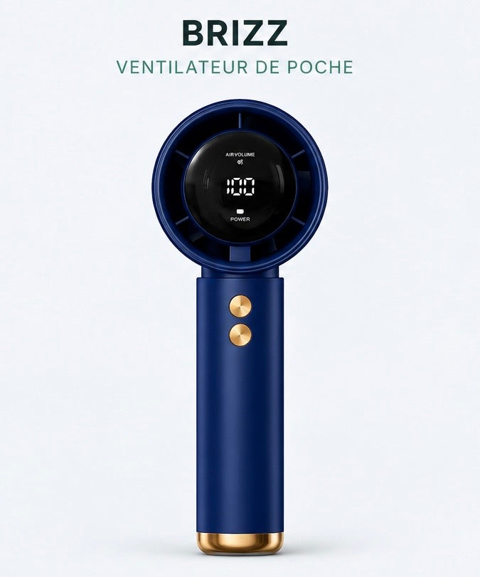 Brizz ventilateur turbo de poche bleu nuit